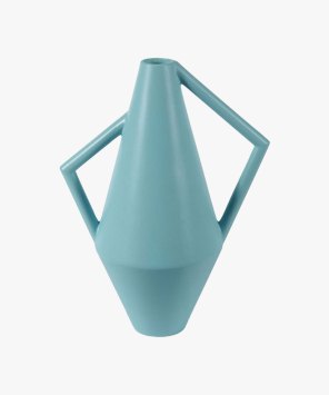 Atipico Small Ceramic Kora Vase Silk Blue